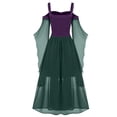 thumbnail image 4 of LINMOUA Women Plus Size Cold Shoulder Butterfly Sleeve Halloween Gothic Dress, 4 of 8