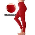 thumbnail image 4 of Kuda Moda 2 Pack Women Winter Leggings Warm Fleece Lined Thick Brushed Full Length Thermal Legging Pants, 4 of 5