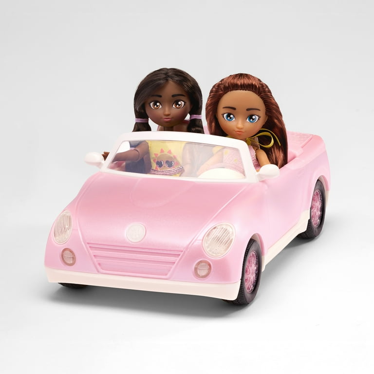 HeyDolls フィギュア風マスコット カード付き シニョーラ 淑女 カード Hey Bestie Rosy Roadster Pink Convertible Toy Car for (5.5-inch