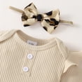 thumbnail image 4 of URMAGIC 3PCS Baby Girls Summer Outfit Romper Ruffles Tutu Shorts Headband Clothes, 4 of 8
