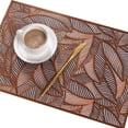 thumbnail image 4 of Bewildely Tapete de , Mantel Individual hueco Rectangular, resistente, taza, almohadilla para taza, decoraciones de vajilla simples Mostrada color bronce, 4 of 6