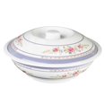 thumbnail image 1 of Thunder Group Rose Collection 7 Serving Bowl with Lid, 10-Inch Diameter, White, 1 of 4