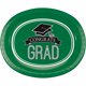 thumbnail image 1 of Creative Converting 8 unidades de espíritu escolar ovalado para fiesta de graduación, plato de papel verde esmeralda, talla única, 1 of 1