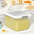 thumbnail image 2 of Rice Dispenser | Large Airtight Rice Storage Container with Lids - Stackable Kitchen Pantry Organizer for Flour, Sugar, Coffee, Dry Food Dispenser, Rice Bucket White1, 2 of 4