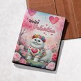 thumbnail image 5 of Hello Valentine’s Day Persian Flower Crown Romantic Pink Floral Travel Passport Wallet Cat Lover Kitten Owner Gifts PU Leather Passport Holder Cover - 00031, 5 of 5
