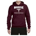 thumbnail image 2 of Nurse the Hardest Job You'll Ever Love | Mens Pop Culture Hooded Sweatshirt Graphic Hoodie, Maroon, 3XL, 2 of 3