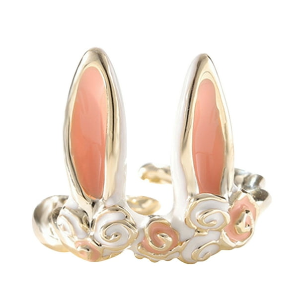 Anillo de banda abierta de conejo anillo animal anillo abierto joyas de joyería accesorio de moda