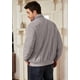 thumbnail image 3 of Chaqueta de pana para hombre, cuello alto, forro de piel de peluche, corte regular, cremallera, cálida, con bolsillos., 3 of 4
