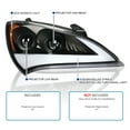 thumbnail image 5 of Spec-D Tuning Chrome Projector Headlights + LED Signal + LED Compatible with Genesis Left + Right Pair Headlamps Assembly, 5 of 7