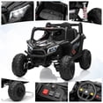 thumbnail image 2 of Coche eléctrico para niños 12V, camioneta UTV con control remoto, cambio 4WD/2WD, vehículo eléctrico con 4 suspensiones de resorte, neumáticos EVA, cinturón de seguridad, 2 of 7
