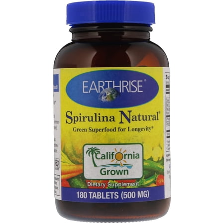 Earthrise Spirulina Natural, 180 Tablets