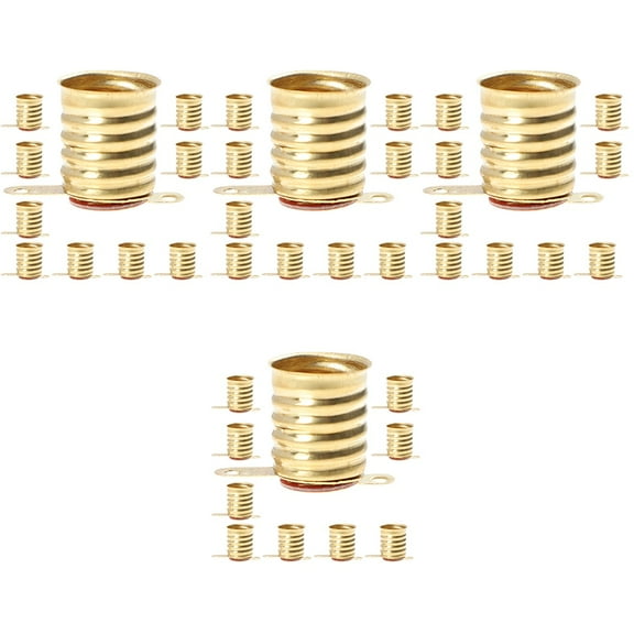 OUNONA 40 pcs Vintage Lamp Sockets Light Socket Holders Light Bulb Sockets Lamp Bulb Bases(E10)