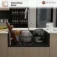 thumbnail image 4 of Mondawe 30" Fireclay Drop-In Undermount Single Bowl Kitchen Sink Thick Mounting Deck in Black, 4 of 9