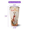 thumbnail image 5 of Happy Thanksgiving Whippet with Turkey Pumpkins Autumn Vibes 30oz Stainless Steel Tumbler Insulated Cup with Lid Dog Lover - 12018, 5 of 5