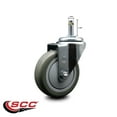 thumbnail image 2 of 4 Inch Gray Polyurethane Wheel Swivel 7/16 Inch Grip Ring Stem Caster SCC, 2 of 2