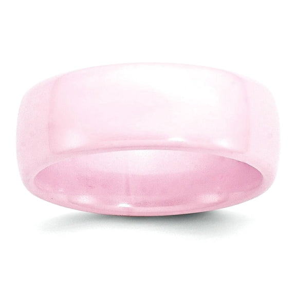 Ceramic Pink 8mm Polished Band Ring Size 5.5-Band Style-Ring for Women and Men