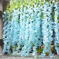 thumbnail image 1 of Visland 6PCS Artificial Wisteria Flower Garland, Fake Wisteria Flower Vine with Leaves Hanging Silk Flower Garland for Home Decor Wedding Arch Backdrop Decor, 1 of 8