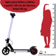 thumbnail image 5 of Scooter Eléctrico para Niños Luces LED Plegable Batería de Litio 24V Apto a partir de 125 cm Soporta hasta 60 kg - Gris, 5 of 6