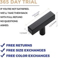 thumbnail image 4 of 30 Pack Black Square Bar Cabinet Knobs 2 Inch Square Cabinet Pulls Matte Black Single Hole Kitchen Cabinet Handles, 4 of 4