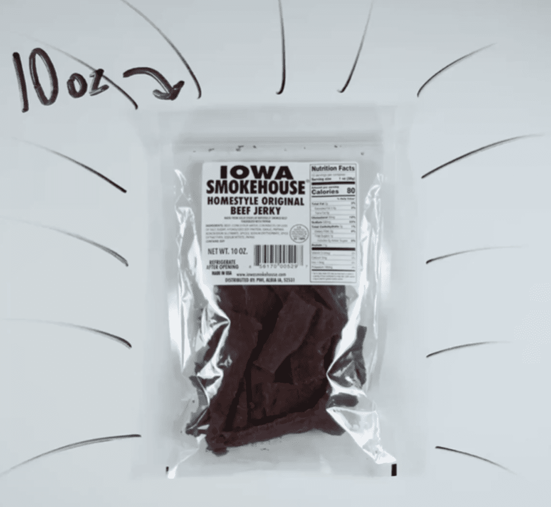 IOWA SMOKEHOUSE Home Style Original Beef Jerky, 10 oz