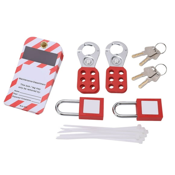 Cerrojo de bloqueo y etiquetado,Kit de bloqueo y etiquetado eléctrico Loto Tag Lockout Tagout Lock Aspecto llamativo Jadeshay A