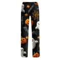 thumbnail image 7 of LHVUOA Womens Halloween Pajama Pants Cute Halloween Print Stretch Comfy Lounge Pants Casual Sleepwears, 7 of 7