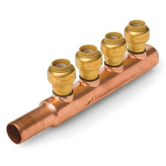 Sharkbite Push Fit Manifold,1 Inlet,4 Outlets 22998LF