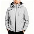 thumbnail image 4 of LEKWK Rain Jacket Men Water Resistant Windproof Lightweight Coat with Hood Breathable Zip Up Casual Activewear for Hiking Outdoor Golf, 4 of 4
