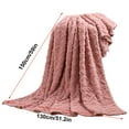 thumbnail image 3 of Byujiro 51.1x59inches Super Soft Warm Solid Warm Fleece Blanket Rug Sofa Bedding, 3 of 5