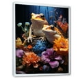 thumbnail image 2 of Designart "Kingdom Of Fantasy Frogs I" Frogs & Toads Floater Framed Wall Art Living Room, 2 of 5