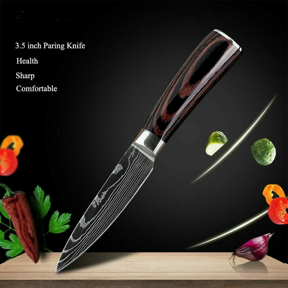 syvio Chef Knife Set, Kitchen Knives with High Carbon Stainless Steel &  Wooden Handle, Kitchen Knife Set 3 PCS-8 Chef's Knife &7 Santoku Knife&5  Paring Knife with Gift Box - Yahoo Shopping