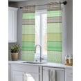 thumbnail image 5 of Sage Green Grey Boho Sheer Curtains 39 Inch Length 2 Panels Set for Living Room/Bedroom, Vintage Ethnic Tribe Abstract Art Kitchen Curtains Grommet Semi-Sheer Curtains Window Treatments 27.5"x39"x2, 5 of 7