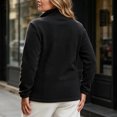 thumbnail image 4 of Women's & Plus Size Micro Polar Fleece Jackets, Fall Winter Zip-up Stand Collar Long Sleeve Cozy Warm Outdoor Coats, S-4XL, 4 of 6