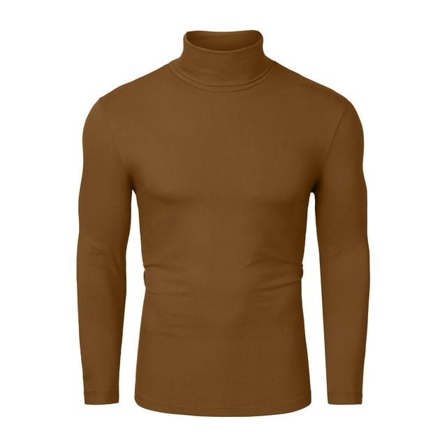 INSPIRE CHIC Chandail à Col Roulé pour Homme à Manches Longues Extensible Coupe Ajustée