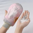 thumbnail image 2 of Guante exfoliante (3 piezas), resistente a la piel, exfoliante corporal natural, limpia y purifica la piel en profundidad, accesorio para hammam, spa y sauna., 2 of 4