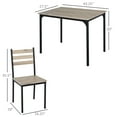 thumbnail image 3 of HOMCOM Modern Dining Table Set for 4, 5-Piece Kitchen Table Set, 3 of 8