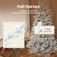thumbnail image 5 of 7.5 ft Artificial Frosted Christmas Tree Realistic Branches Full Spruce Hinged Easy Assembly, 5 of 7