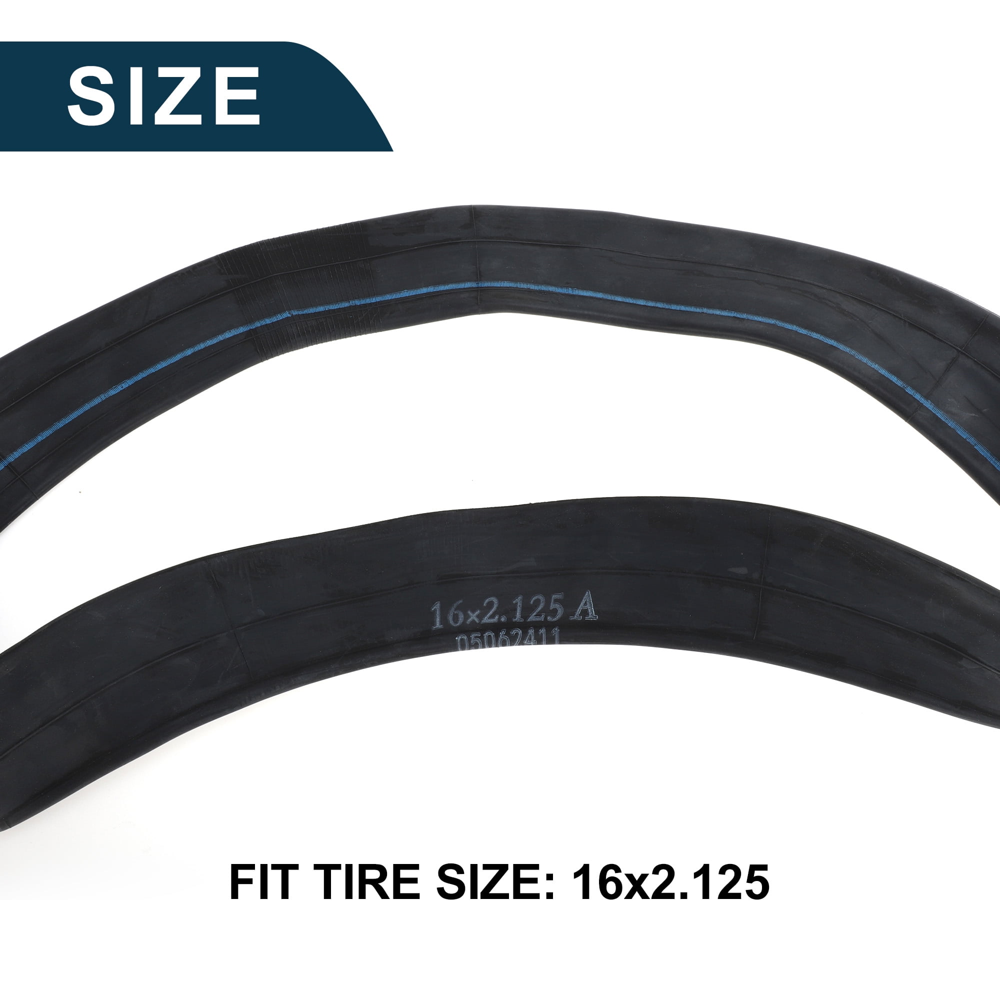 Unique Bargains Durable Bent Valve Bicycle Inner Tube 16x2.125