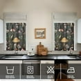 thumbnail image 3 of Mushroom (74) Kitchen Curtains - Vintage Tier Curtains for Bathroom Living RV Rod Pocket Window Drapes 36 Inch 2 Panels Set 28"x36" Window Treatment Tiers, 3 of 4
