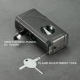 thumbnail image 2 of All in One Triple Jet Flame Butane Torch Lighter Built-in Cutter, Cutter V Cut, Punch, Holder Function, Draw Enhancer Tool, Refillable and Adjustable Windproof Lighter. Grey(Sold Without Gas) ﻿, 2 of 6