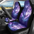 thumbnail image 2 of Kuiaobaty Car Seat Cover Front Seats Only, Breathable Auto Interior Accessories Decor, Wolf Galaxy Violet Universal Fit, 2 of 7