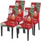 thumbnail image 1 of Fundas para sillas navideñas Juego de 4 Fundas para sillas elásticas Universal Moderna Funda festiva de Navidad Decoración Protector Funda para sillas Fiesta Restaurante MFZFUKR MZQ-1093-2, 1 of 7