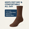thumbnail image 4 of Comfello Diabetic Socks Crew for Men & Women – 6 Pairs of Non-Binding Moisture-Wicking Neuropathy Socks, 4 of 6