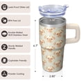 thumbnail image 3 of 20OZ Dog Lover Tumbler with Handle Straw and Lid Paw Print Travel Tumbler Cute Coffee Cup for Women Friends Perfect Holiday Birthday Gifts Portable and Lightweight, 3 of 6