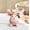 Pink, variant on Small Easter Resin Bunny Figurines, Rustic Office White Bunny Decorations, Christian Vintage Cute Rabbit Decor for Easter Party Supplies