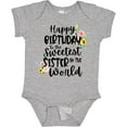 thumbnail image 3 of Inktastic Happy Birthday to the Sweetest Sister in the World Girls Baby Bodysuit, 3 of 5