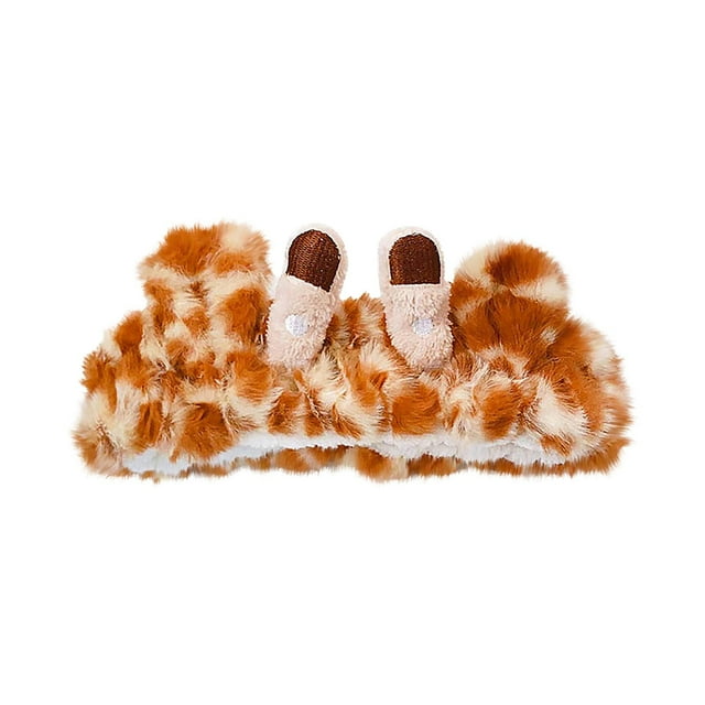 Bandeau pour Cheveux Girafe Dessin Animé Lavage du Visage Mignon Bandeau Animal Imperméable