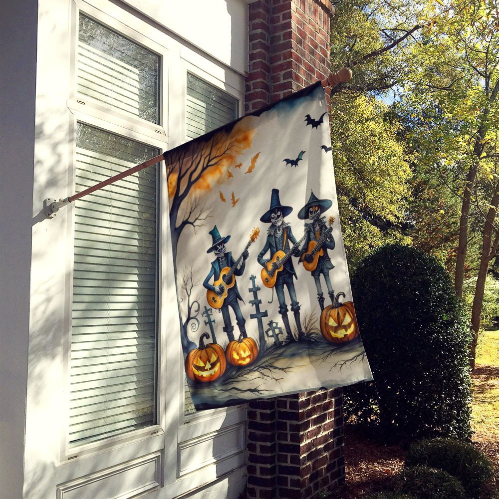 Halloween Dog House Flag 28x40IN Double-Sided Polyester Decorative Sleeve Pole Flag for Outdoor Home Garden Patio