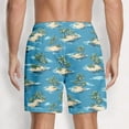 thumbnail image 3 of Xyxonk Mens Swim Trunks 9" Quick Dry Big & Tall Swimwear Summer Print Stretch Bathing Suits with Pockets Blue 3XL, 3 of 4