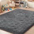 thumbnail image 4 of Lalado 8ft x 10ft Area Rug, Soft Fluffy Indoor Shag Area Rugs for Living Room Bedroom Decor Carpet, Dark Gray, 4 of 11